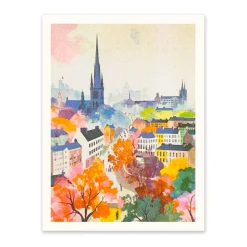 Ohh Deer Prints*Abstract Edinburgh Riso Print (8x6)