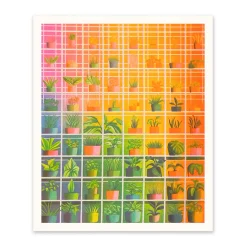 Ohh Deer Prints*Abstract Glasshouse Riso Print (12x10)