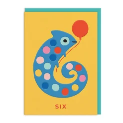 Suzy Ultman Birthday Cards*Age 6 Chameleon Birthday Card
