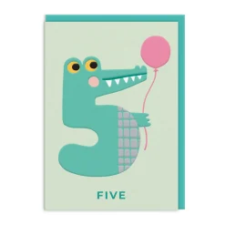 Suzy Ultman Birthday Cards*Age 5 Crocodile Birthday Card