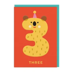 Suzy Ultman Birthday Cards*Age 3 Koala Birthday Card