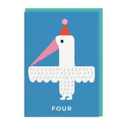 Suzy Ultman Birthday Cards*Age 4 Tropical Bird Birthday Card