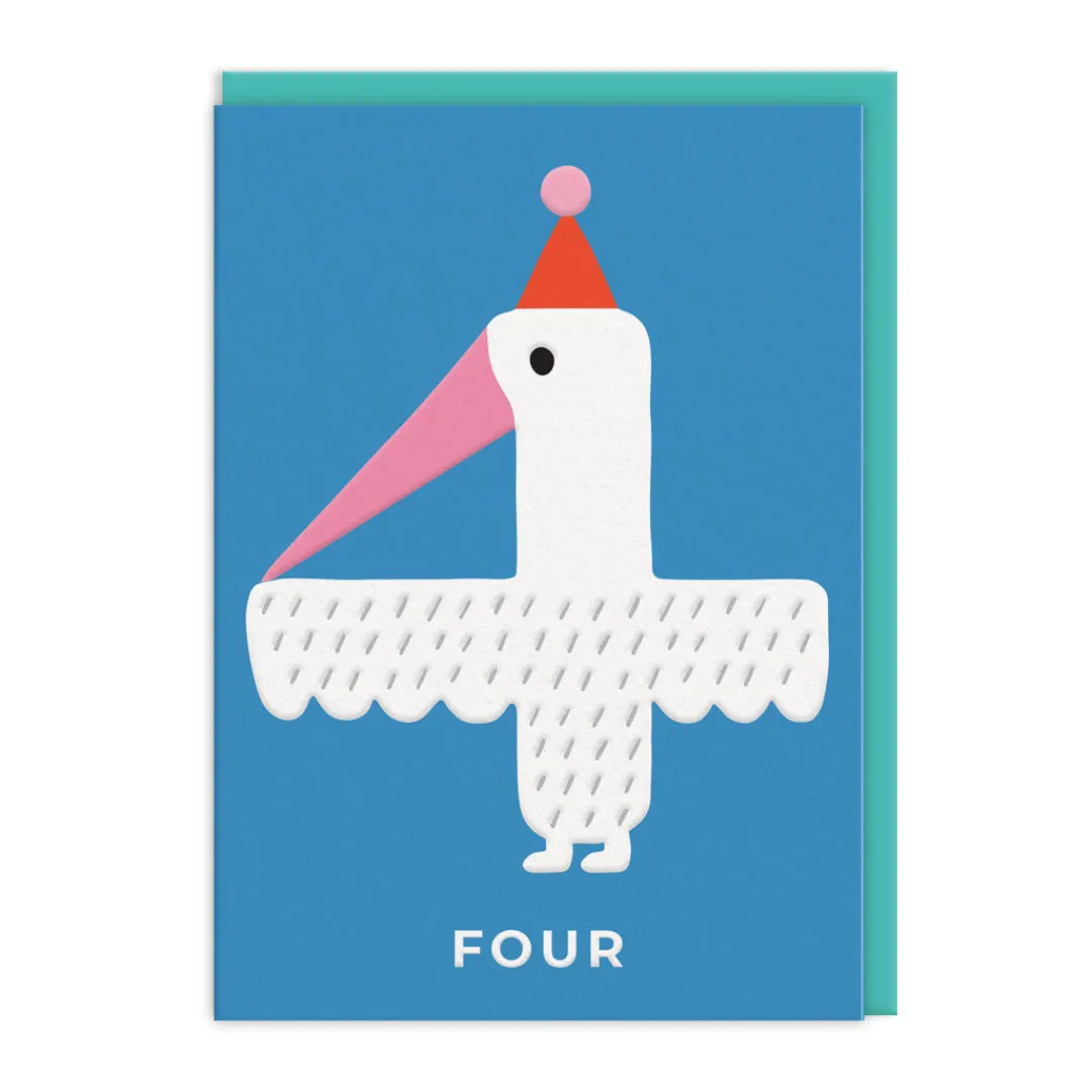 Suzy Ultman Birthday Cards*Age 4 Tropical Bird Birthday Card