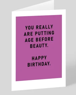 Ohh Deer Birthday|Birthday Cards*Age Before Beauty Birthday Card |