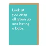 Twin Pines Congratulations|New Arrival*All Grown Up Having A Baby Card | New Baby Card | Ohh Deer