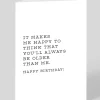 Huckleberry Letterpress Co. Birthday|Birthday Cards*Always Older Than Me Birthday Card | Ohh Deer