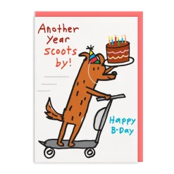 Branddave Birthday Cards*Another Year Scoots By Birthday Card