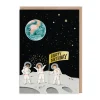 Joo Joo Paper Birthday Cards*Astronauts Birthday Card