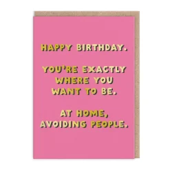 Ohh Deer Birthday Cards*Avoiding People Greeting Card