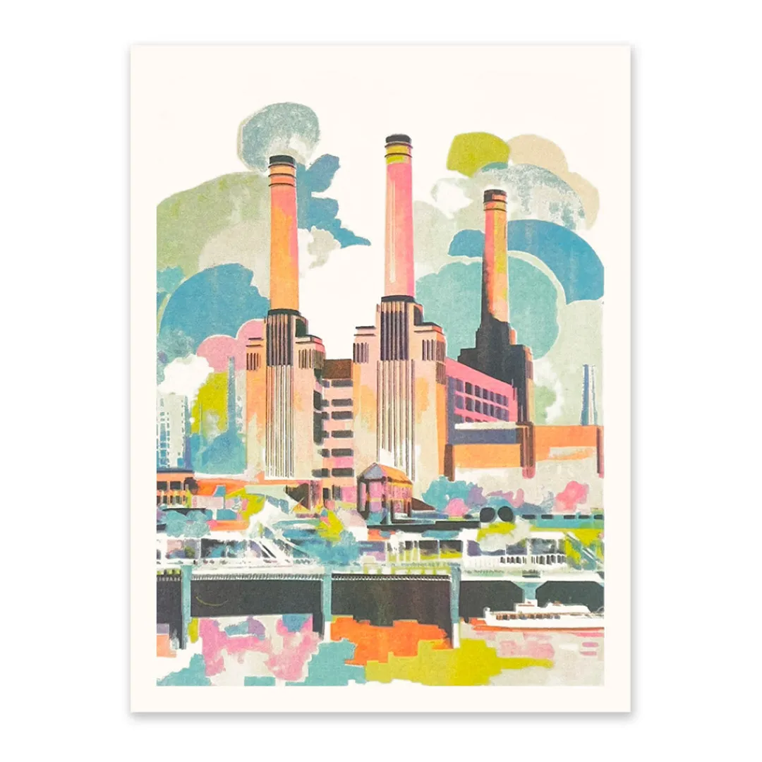 Ohh Deer Prints*Battersea Power Station Riso Print (12x10)