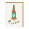 Kong-Yew Wong Father's Day Cards*Beer-illiant Dad Greeting Card