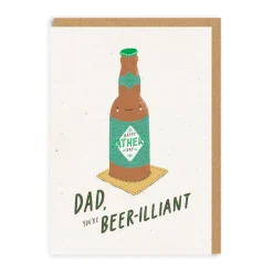 Kong-Yew Wong Father's Day Cards*Beer-illiant Dad Greeting Card