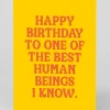 Huckleberry Letterpress Co. Birthday|Birthday Cards*Best Human Being I Know Birthday Card | Ohh Deer