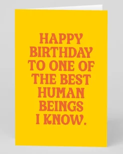 Huckleberry Letterpress Co. Birthday|Birthday Cards*Best Human Being I Know Birthday Card | Ohh Deer