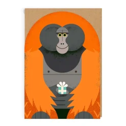 Owen Davey Birthday Cards*Birthday Orangutan Greeting Card