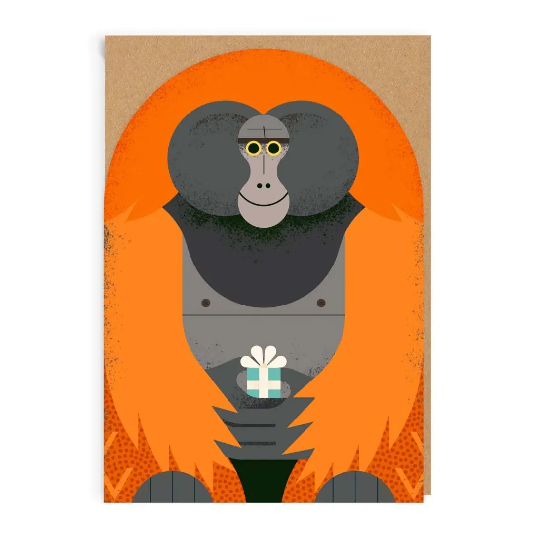 Owen Davey Birthday Cards*Birthday Orangutan Greeting Card