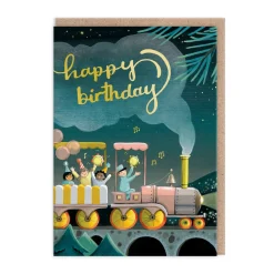 Joo Joo Paper Birthday Cards*Birthday Train Greeting Card