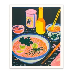 Ohh Deer Prints*Black Ramen Riso Print (12x10)