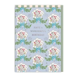 Cath Kidston Birthday Cards*Blue Posy Wonderful Birthday Card