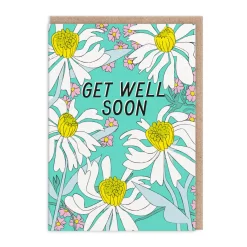 Banquet Get Well Soon*Brighten Recovery! Get Well Soon Daisies Greeting Cards | Ohh Deer