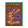 Anisa Makhoul Birthday Cards*Brown Floral Birthday Card 💐 | Ohh Deer