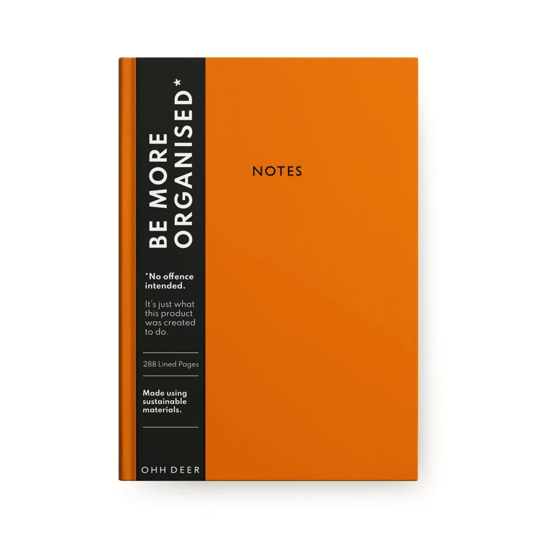 Ohh Deer Premium Notebooks|Stationery Gifts*Burnt Orange Linen Notebook 📓🧡 |