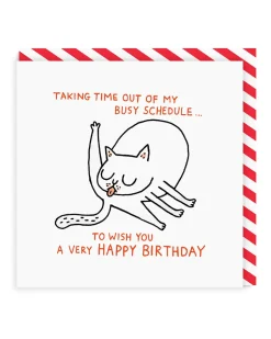 Gemma Correll Birthday Cards*Busy Schedule Square Birthday Greeting Card