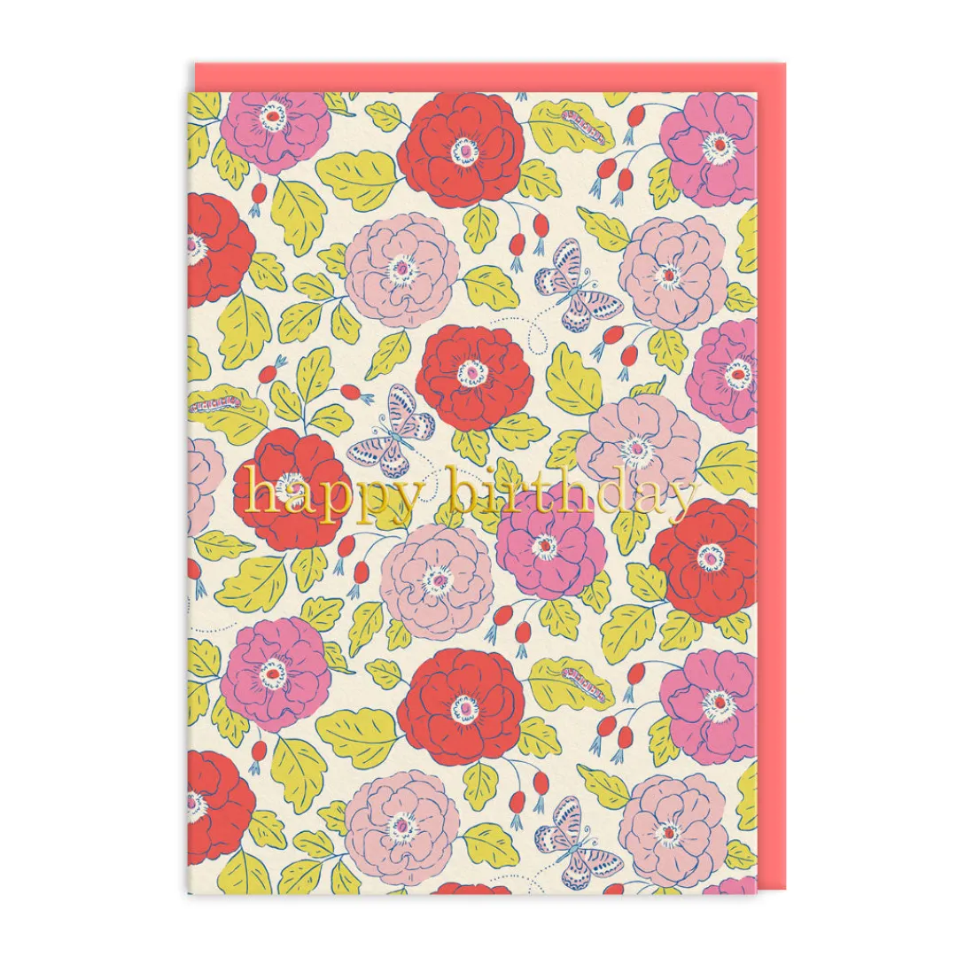 Emily Taylor Birthday Cards*Butterfly Floral Happy Birthday Card 🦋🌼 | Ohh Deer