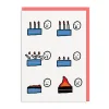 Constant Bagel Therapy Birthday Cards*Cake Fire Greeting Card