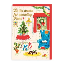 Smitten Kitten Christmas Cards*Canceling Plans Christmas Card - | Ohh Deer