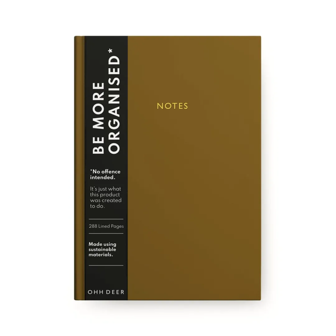 Ohh Deer Premium Notebooks|Stationery Gifts*Capture Your Thoughts: Khaki Linen Notebook📓 |