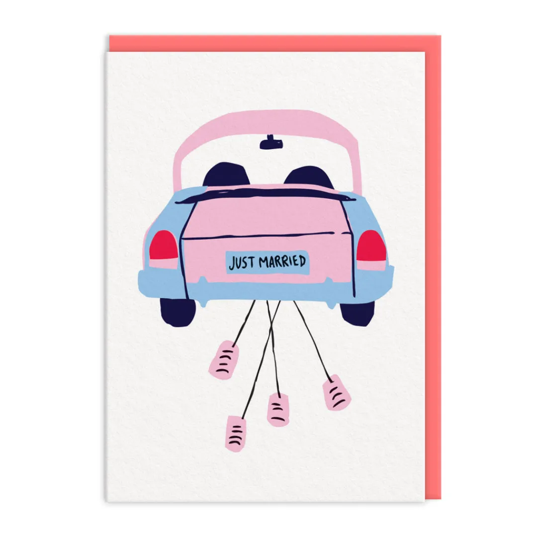 Badger u0026 Burke Congratulations|Wedding*Car and Cans Just Married Card | Ohh Deer