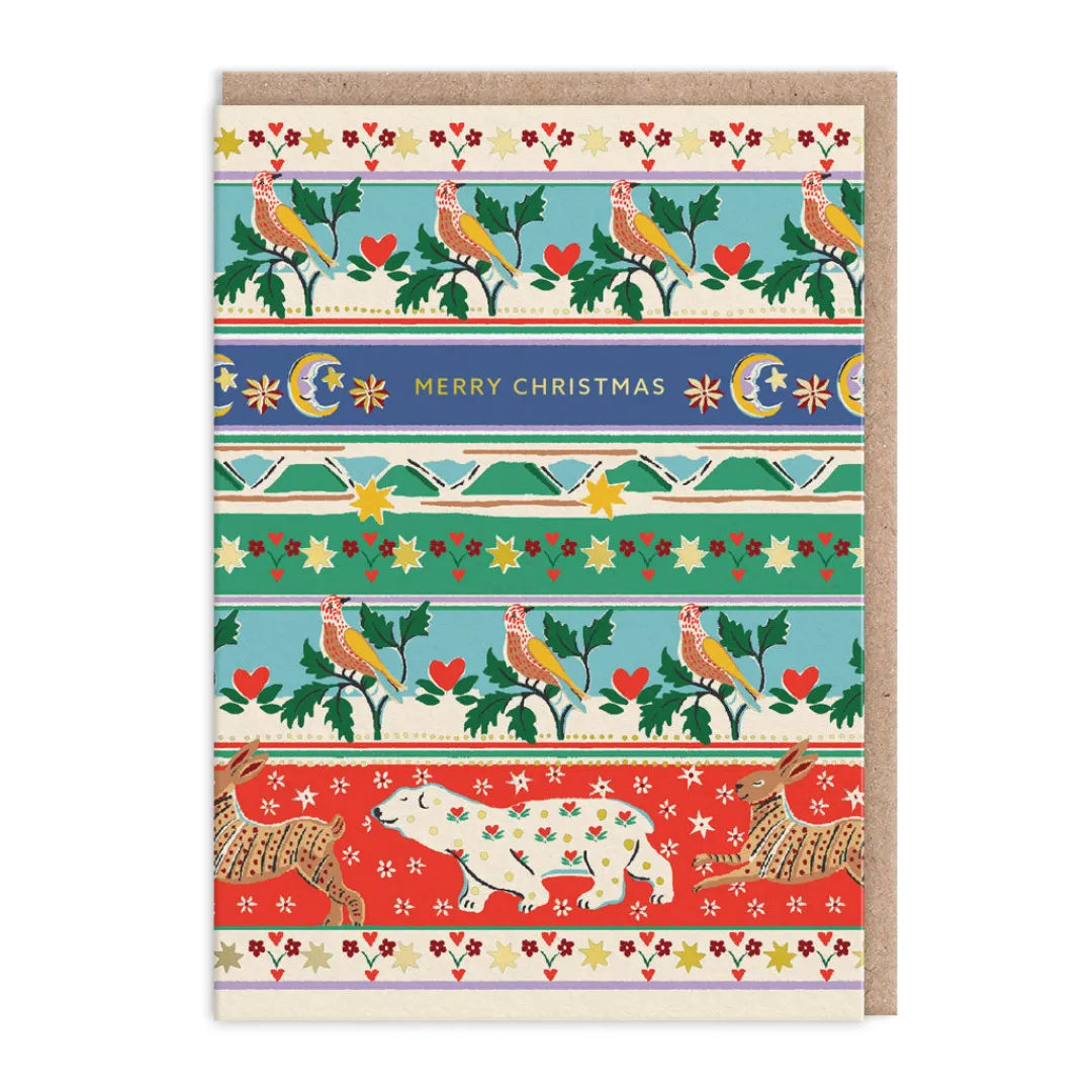 Cath Kidston Christmas Cards*Festive Friends Stripe Christmas Card | Ohh Deer