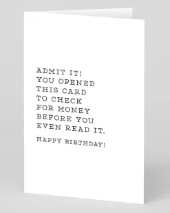 Huckleberry Letterpress Co. Birthday|Birthday Cards*Check For Money Birthday Card | Ohh Deer