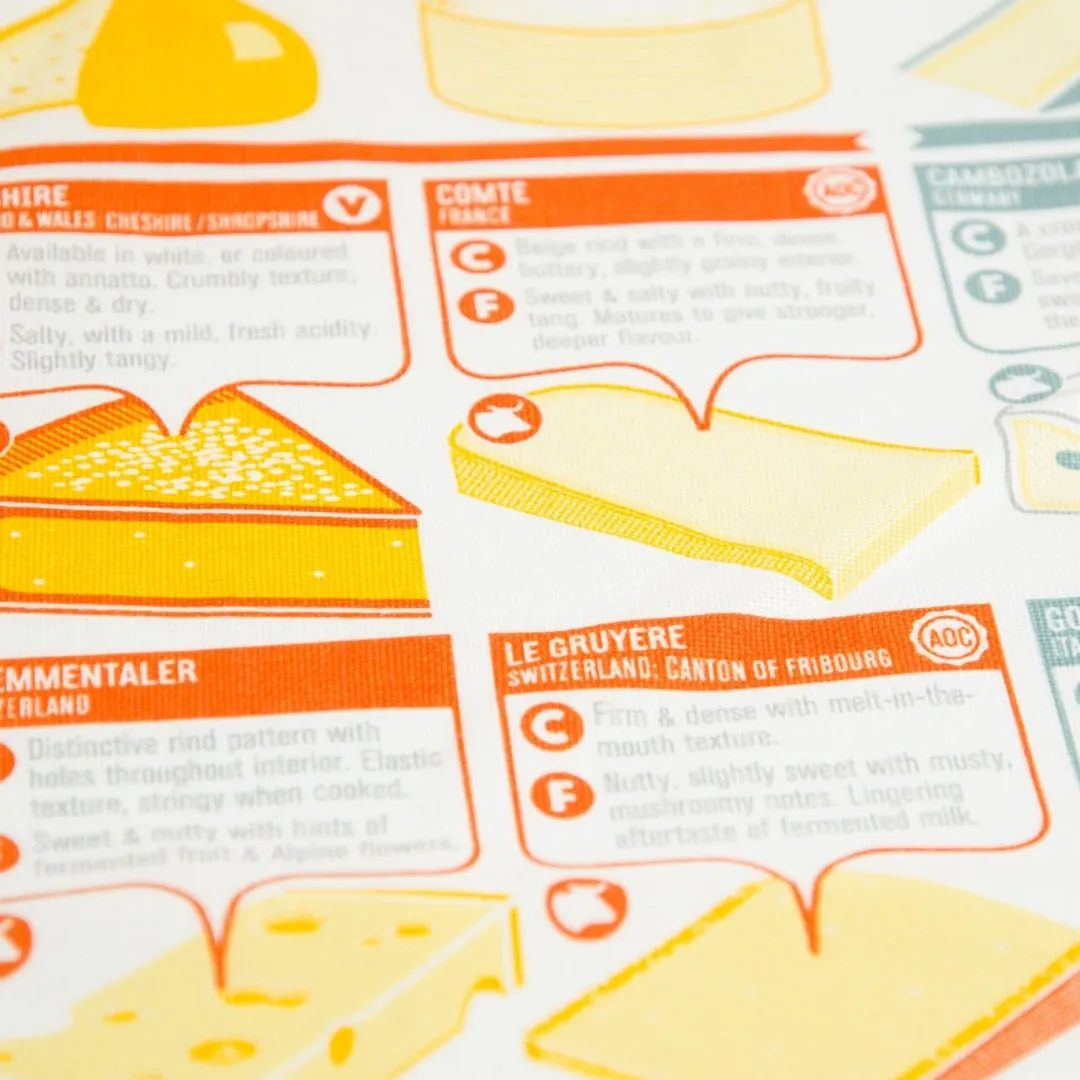 Stuart Gardiner Design For Him|Under £20*Cheeses of the World Tea Towel - Cheese Lover Gift | Ohh Deer