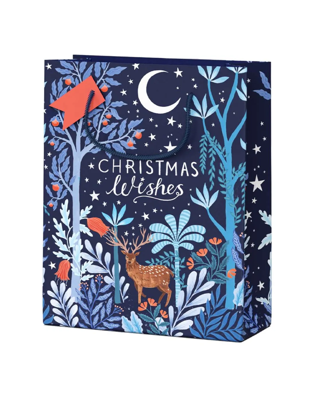 Papio Press Gift Bags*Christmas Wishes Deer In Wood Large Gift Bag | Ohh Deer