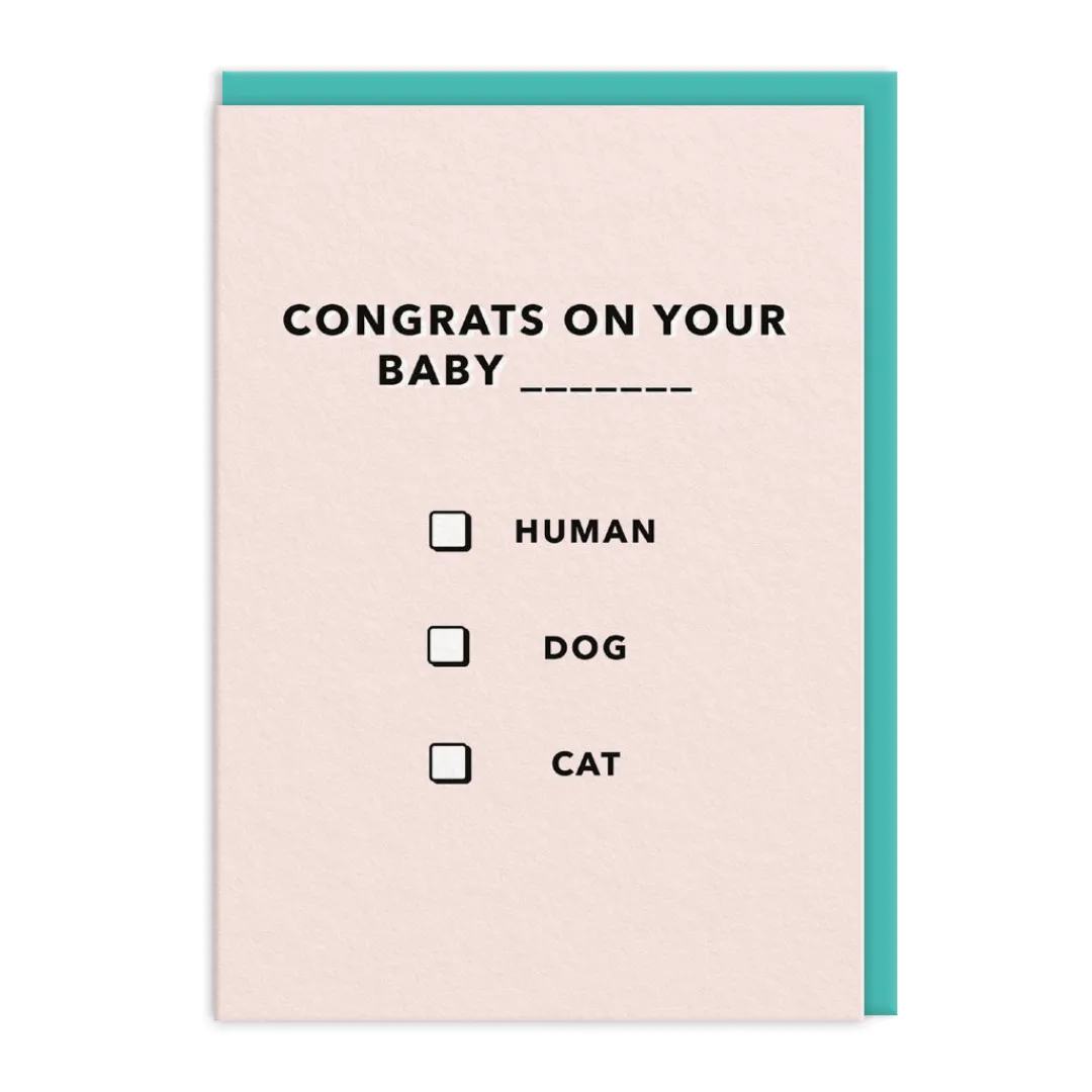 Party Mountain Paper Co. Congratulations|New Arrival*Congrats On Your Baby INSERT HERE Greeting Card | Ohh Deer