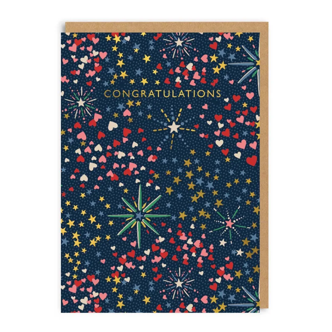 Cath Kidston Congratulations*Congratulations Fireworks Greeting Card
