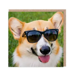 Say Cheese Thinking Of You|Birthday Cards*Corgi In Sunnies Greeting Card 🕶️ | Ohh Deer