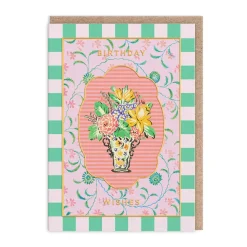 Vu0026A Birthday Cards*Cottagecore Large Vase Birthday Card
