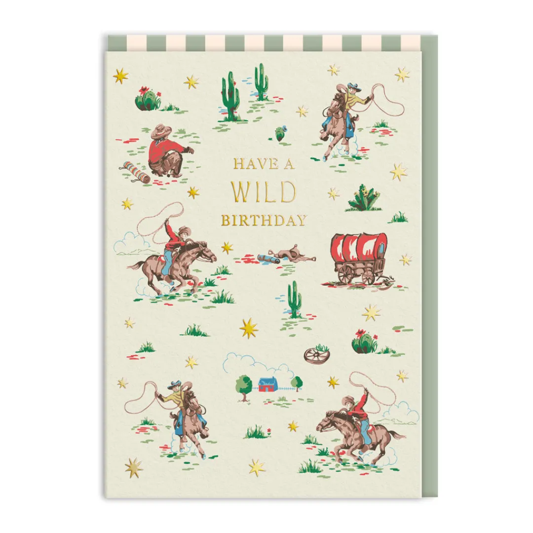 Cath Kidston Birthday Cards*Cowboy Wild Birthday Card