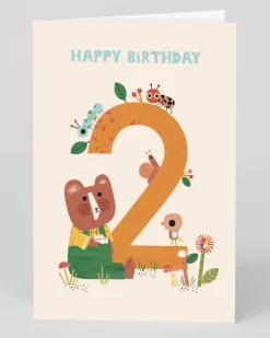 Raspberry Blossom Birthday|Birthday Cards*Cute Bear 2nd Birthday Card | Ohh Deer