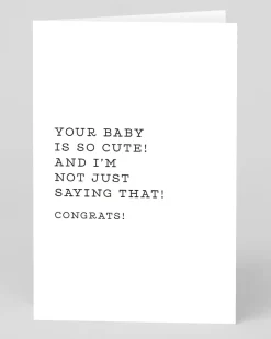 Huckleberry Letterpress Co. Congratulations|New Arrival*Cute Not Just Saying New Baby Card | Ohh Deer