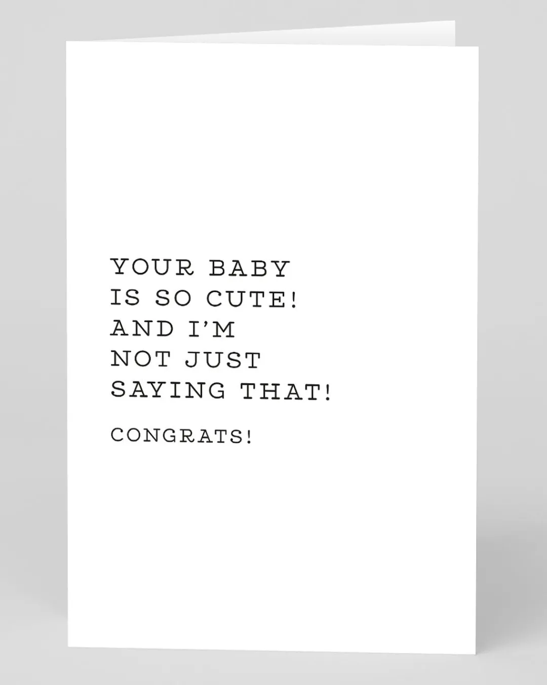 Huckleberry Letterpress Co. Congratulations|New Arrival*Cute Not Just Saying New Baby Card | Ohh Deer