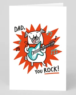 Gemma Correll Father's Day|Father's Day Cards*Dad You Rock Father's Day Card | Ohh Deer