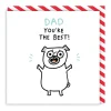 Gemma Correll Father's Day Cards|Birthday Cards*Dad You're The Best! Pug Greeting Card