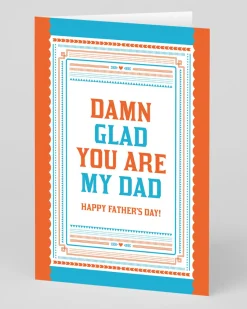 Huckleberry Letterpress Co. Father's Day|Father's Day Cards*Damn Glad You Are My Dad Father's Day Card | Ohh Deer
