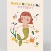 Raspberry Blossom Birthday|Birthday Cards*Delightful Mermazing Birthday Card | Ohh Deer