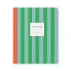 Kaleido Notebooks Under £10|Stationery Gifts*Design No.37 Blue Green Stripe Exercise Book