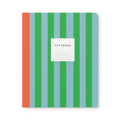 Kaleido Notebooks Under £10|Stationery Gifts*Design No.37 Blue Green Stripe Exercise Book